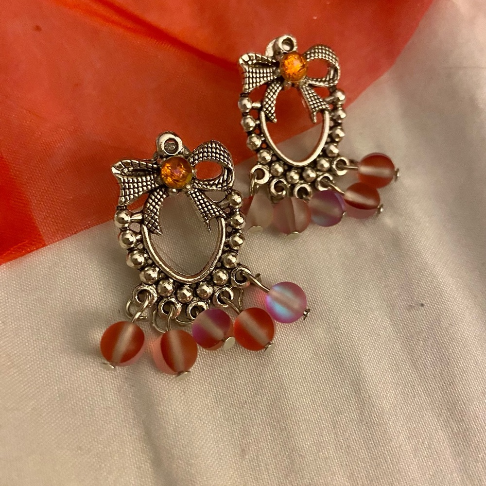 Women’s Tibetan Silver Christmas Earrings